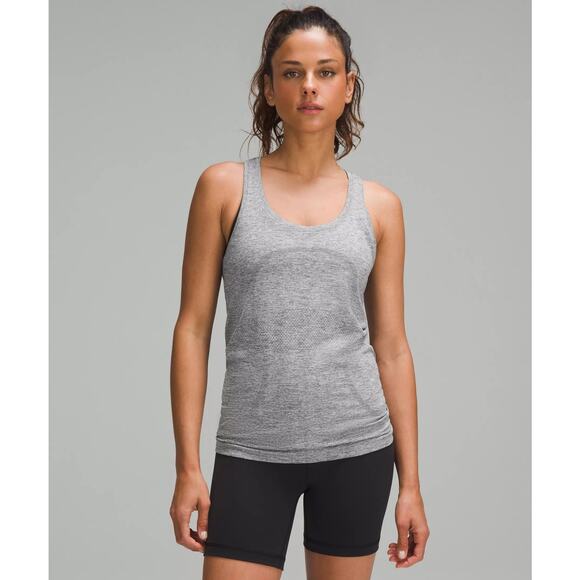 lululemon athletica Tops - Lululemon Swifty Tech Racerback 2.0 Slate White NWT 4 Hip Fit Slim Tank Top